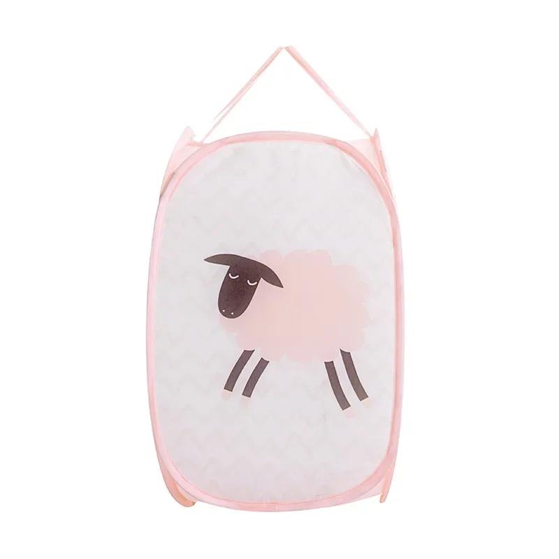 Корзина для грязного белья Складные корзины для хранения одежды Сетчатая стиральная одежда Хранение детских игрушек Домашний органайзер