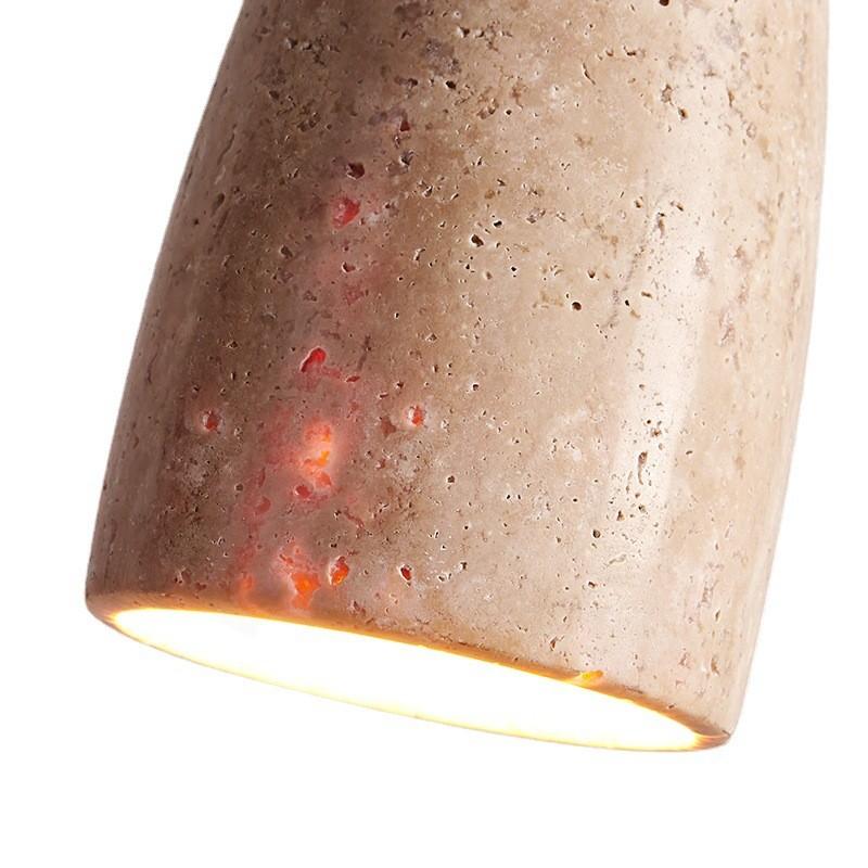 Трансграничный ресторанный светильник, прикроватная люстра в стиле кремового ваби-саби, украшение для барной кровати, желтые лампы из травертина