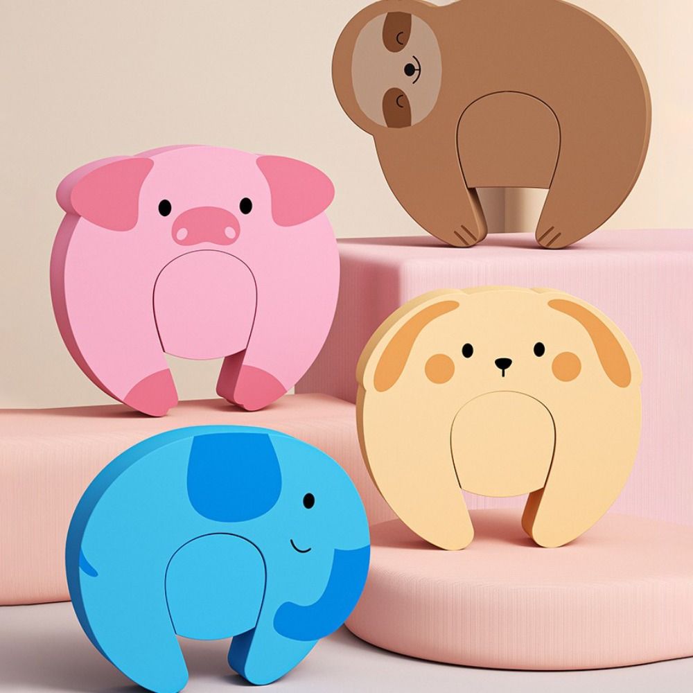 Cartoon Animals Door Stopper Baby Safety Children Finger Protector Cute Door Hinge Cover