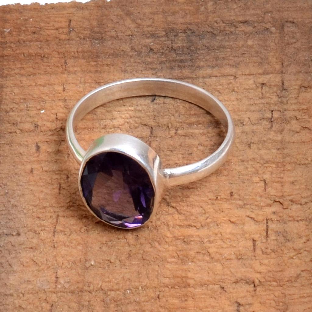 Кольцо Amethsyt из стерлингового серебра 925 пробы, женское кольцо ручной работы в стиле бохо с овальным драгоценным камнем