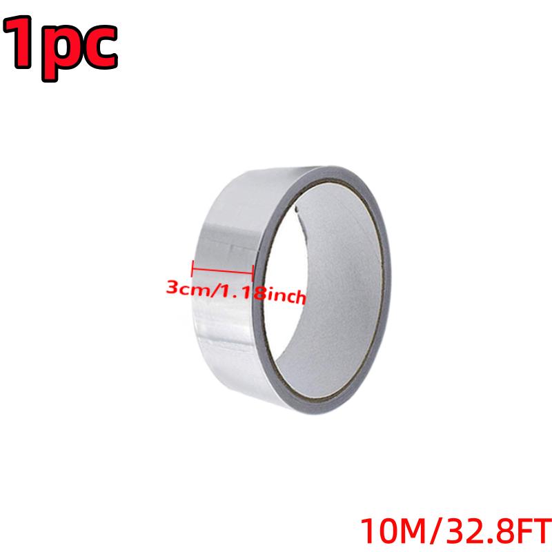 Алюминиевая фольгированная лента серебристая термостойкая герметичная клейкая заплатка для ремонта защита от протечек клейкая лента для воздуховодов кухонные водонепроницаемые наклейки