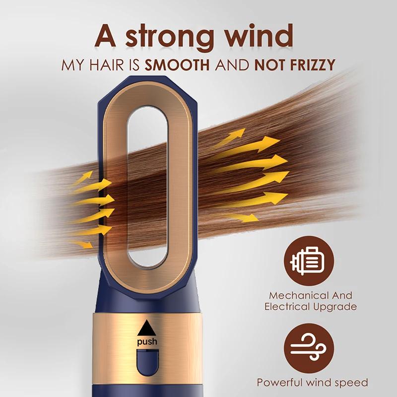 2024 Новый фен для волос 5 в 1, набор горячих расчесок, профессиональный щипцы для завивки волос, выпрямитель для волос, инструмент для укладки для фена Dyson Airwrap Ho