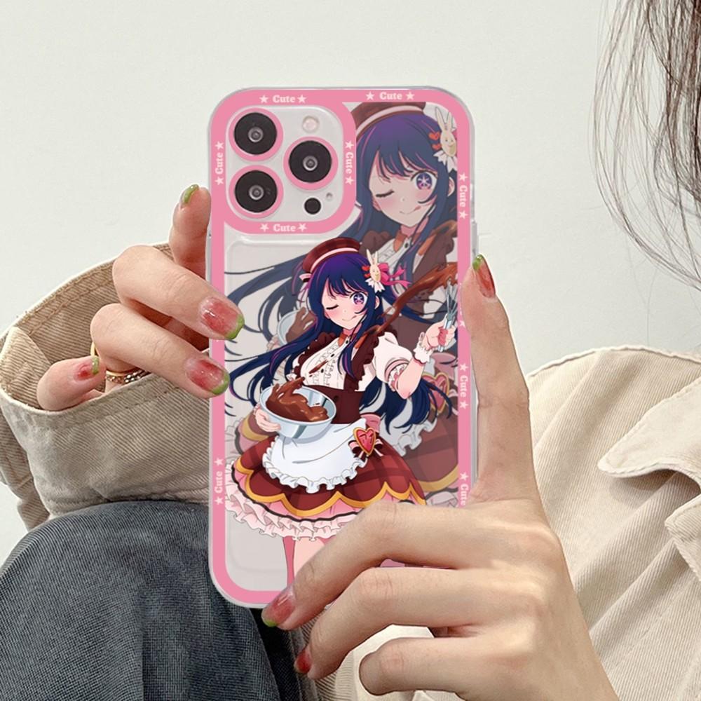 Чехол для телефона Oshi No Ko для iPhone 15 11 12 13 14 Mini Pro Max XR X XS TPU Прозрачный чехол