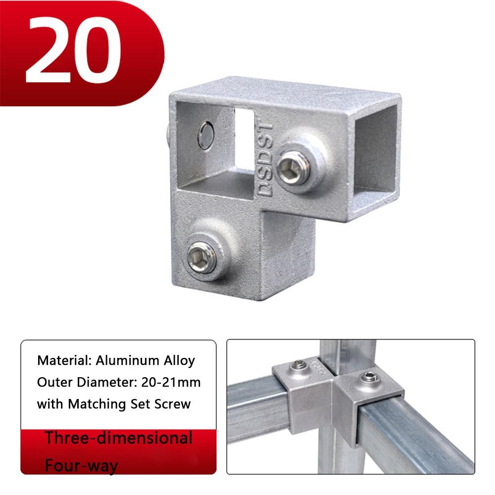 20x20mm Square Tube 25x25mm Aluminum Alloy Aluminum Alloy Elbow Fixed Pipe Clamp Connector Accessories Pipe Fixed Joint