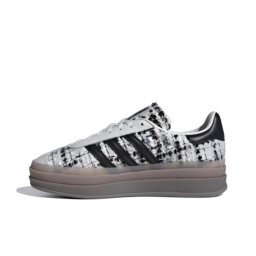 Adidas Gazelle Bold Tweed - White Gum Women Sneakers White-Tine Core-Black Silver-Metallic JP5673