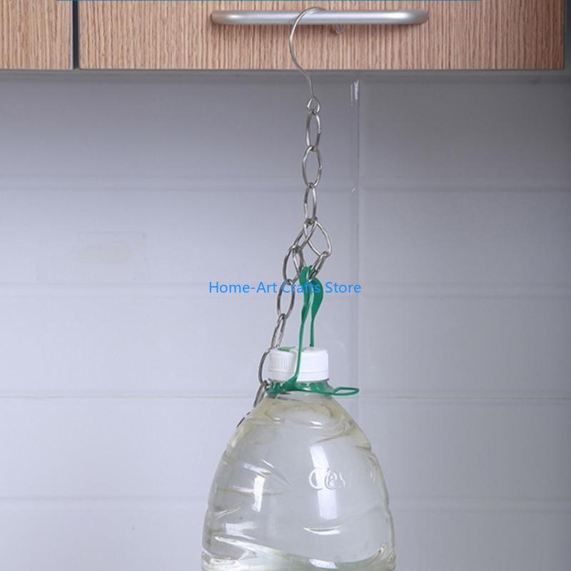 Y3NA Компактная цепь для вешалок Нержавеющая сталь Металлическая каскадная вешалка для шкафа Многопортовое кольцо с крючком для