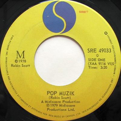 7-дюймовая пластинка M - Pop Muzik SRE49033 Sire 1979 Канада Рок Б/У