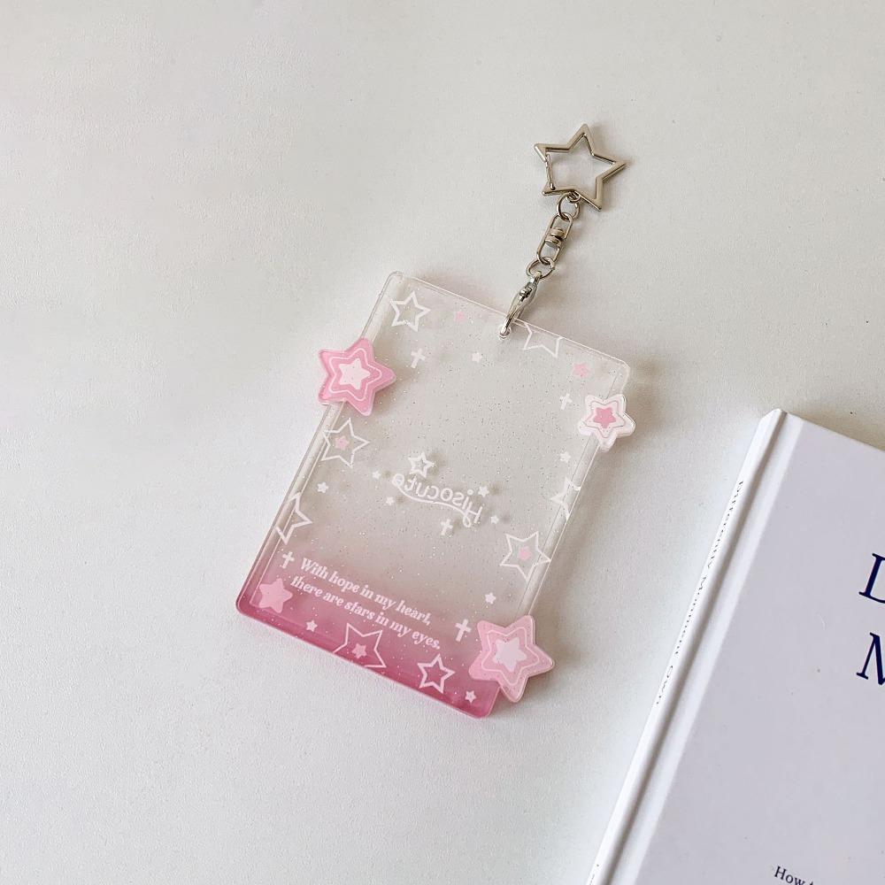 Acrylic Photocard Holder Stars Keychains Creative Idol Photo Holder