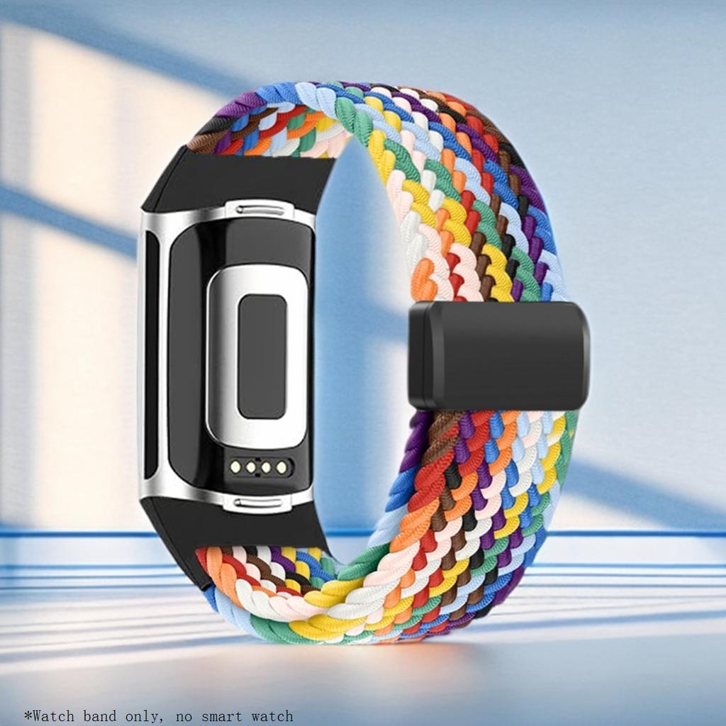 Спортивный нейлоновый ремешок для Fitbit Charge 6 5 Эластичный дышащий ремешок для часов для Fitbit Charge 5/Charge 6 Плетеный браслет Correa