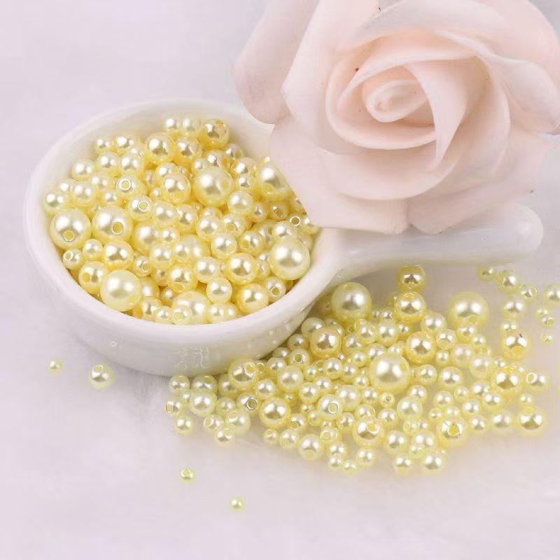 Высококачественная перфорированная разноцветная имитация жемчуга ABC, своими руками, платье из бисера, серьги, браслет, ожерелье с россыпью бусин