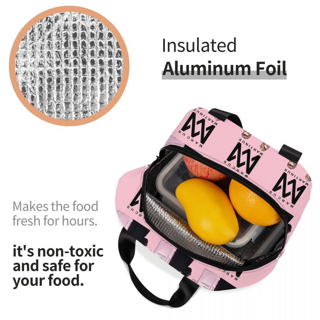 Popular Funny Marcus And Martinus Insulated Lunch Bag for Women Kids Leakproof Food Boxes Thermal Lunch Box Tote