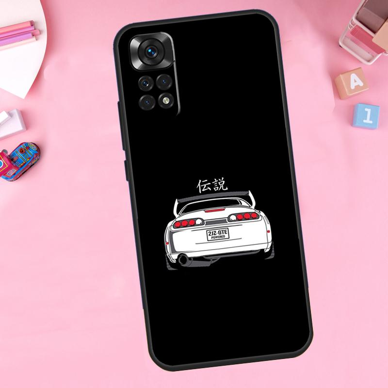 Чехол для телефона Спортивный автомобиль JDM Дрифт Для Xiaomi Redmi Note 11 10 9 8 12 Pro Turbo 9S 10S 11S 12S 9A 9C 10C 12C