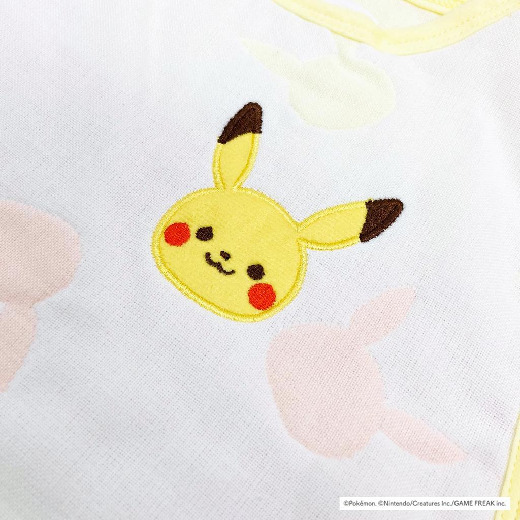 MORIPiLO Morishita Monpoke Детская пижама для сна Pokemon Pikachu 35x58 см Детская марлевая пижама с изображением персонажей Pokemon Желтый 4621278 6-слойный