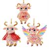 2D Flat Goat Hanging Ornament Set Shining Animal Hanging Decoration  Holiday Party Decor