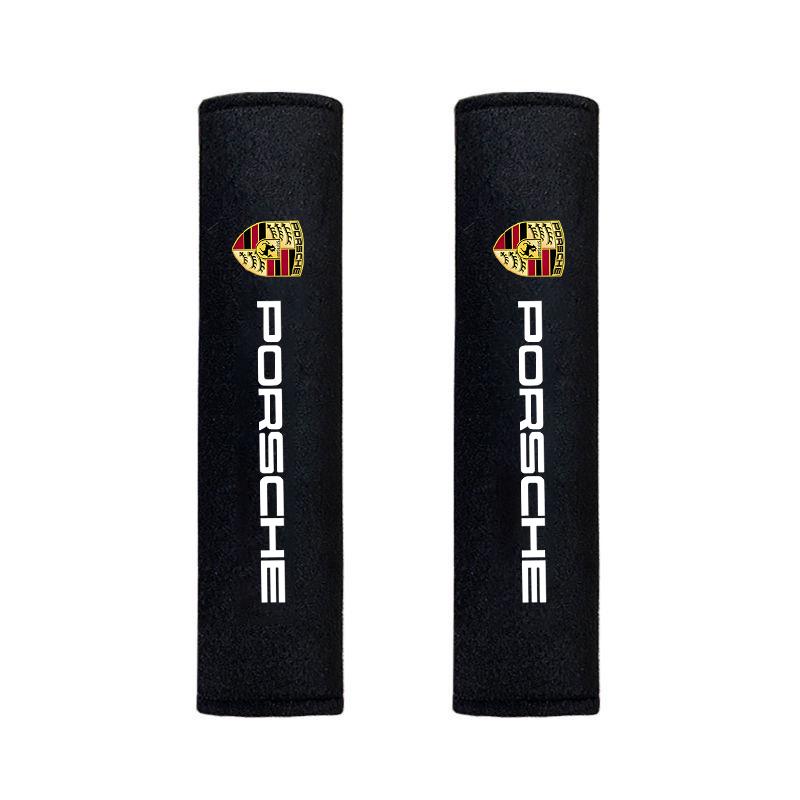 2Pcs Car Seat Belt Protector Cover for Porsche Cayenne Panamera Macan Boxster 911 Carrera-GT 928 944 Auto Interior Accessories MPRSU1