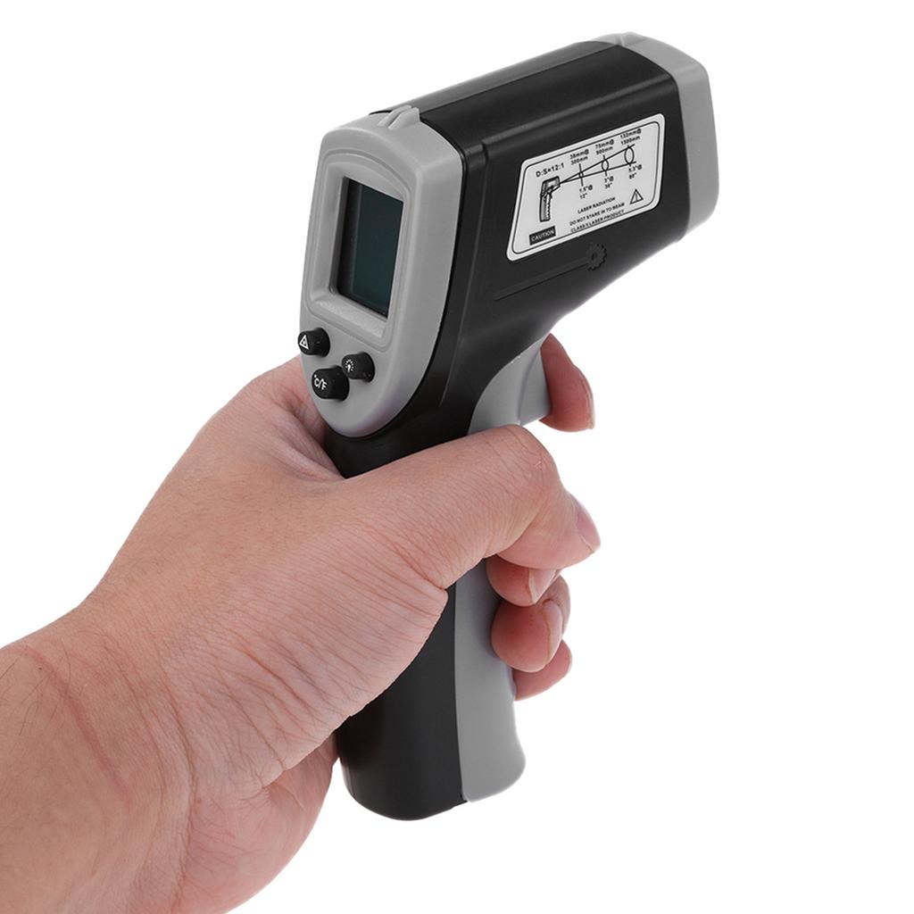 Цифровой инфракрасный термометр, лазерный промышленный термопистолет, бесконтактный с подсветкой