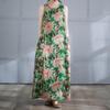 Sleeveless Plus Size Cotton Vintage Floral New In Dresses for Women Casual Loose Long Summer Dress