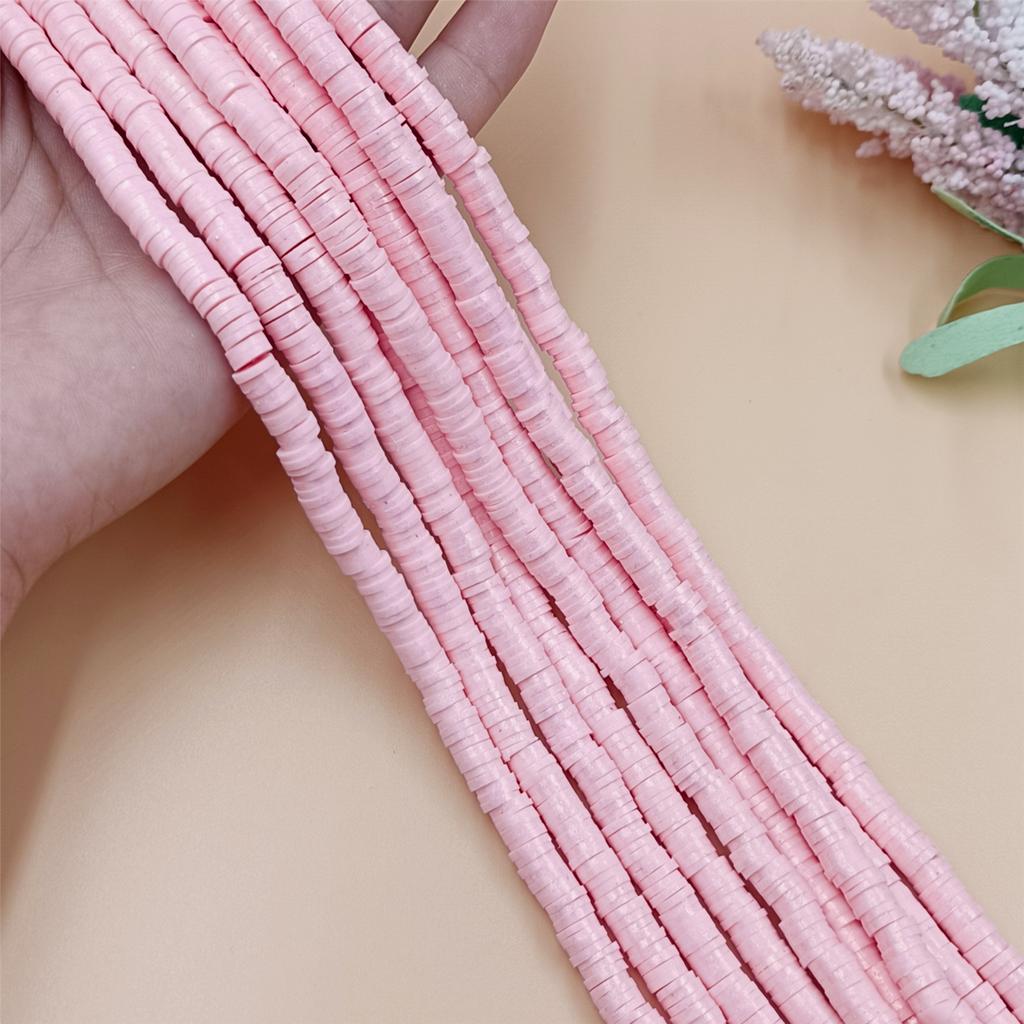 Pearlescent Powder Fashion Necklace DIY 6mm 350PCS 1 String Spacer Beads Bracelets Loose Beads 12Colors For Jewelry Making Polymer Clay Beads