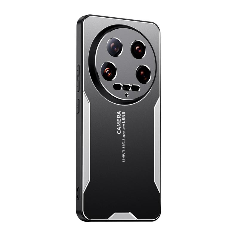 Для Xiaomi 14 Ultra чехол металлический алюминиевый чехол защитный объектив Frost чехол для Xiaomi mi 14 Ultra предотвращает появление отпечатков пальцев металл + ТПУ