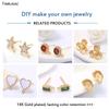 Supplies For Jewellery Wholesale 14K Gold Plated Heart Shape Earring Hooks Accessories Handmade DIY Earrings Findings