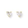 ESTELLE K18 Yellow Gold Quartz Heart Earrings [ESTELLE] 0222-6513-0018-0000