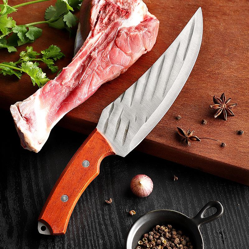 Кованые ножи для обвалки Нож мясника Кухонный нож из нержавеющей стали Нож для снятия шкуры Тесак мясника