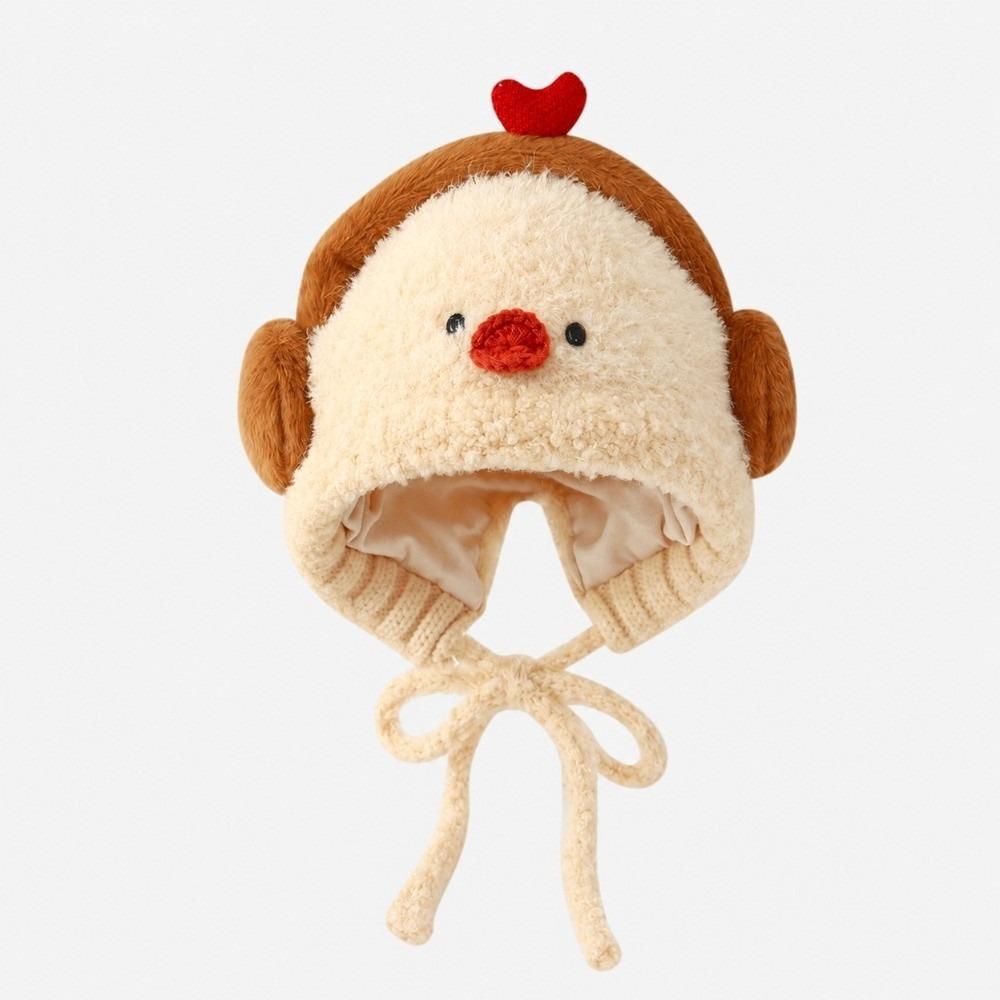 Cute Cartoon Ear Protection Hat Cold Proof Plush Warm Hat Children Earphone Hat Outdoor Wear
