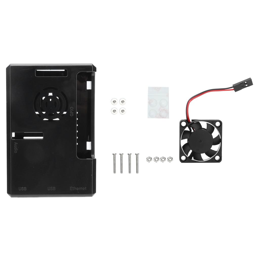 Корпус для 4-х плат Raspberry Pi Model B из АБС-пластика, система охлаждения для микрокомпьютера, с противоскользящим ковриком
