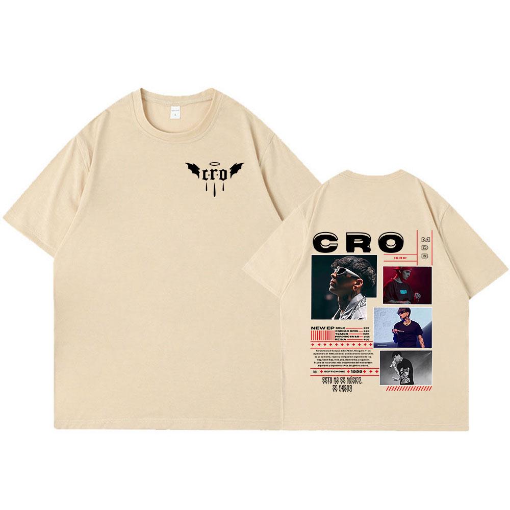 RRapper C.R.O Graphic T Shirts Men Women Clothing Hip Hop Fashion T-shirts Vintage Oversized Cotton Short Sleeve Tees Streetwear