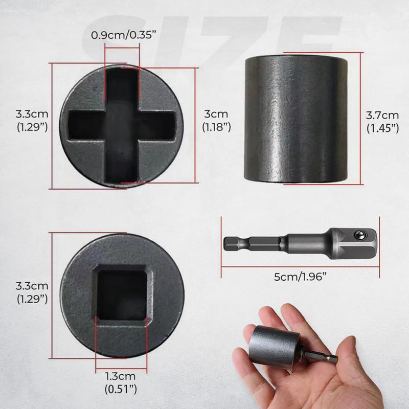 Ножничный домкрат Адаптер для дрели Гнездо для домкрата РВ Адаптер для дрели Стальная насадка Стабилизатор для кемпинга РВ Дом Гараж Выравнивание РВ