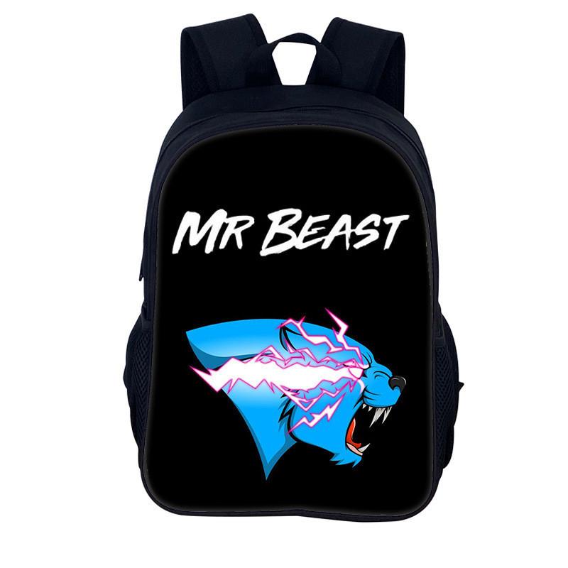 Рюкзак Mr Beast Lightning Cat Для Студентов И Для Активного Отдыха Нейлон Креативный Узор