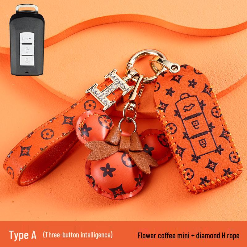 Высококлассный чехол для ключей для Mitsubishi Outlander, ASX, Eclipse Cross и Pajero Sport.