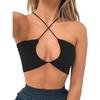 European and American Spring/summer Y2K Women's Backless Hanging Neck Bow Slimming Vest