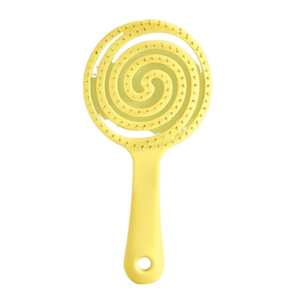 Парикмахерская расческа в форме леденца-макарона с отверстием для подвешивания, массажная расческа для кожи головы, однотонная щетка для волос для девочек