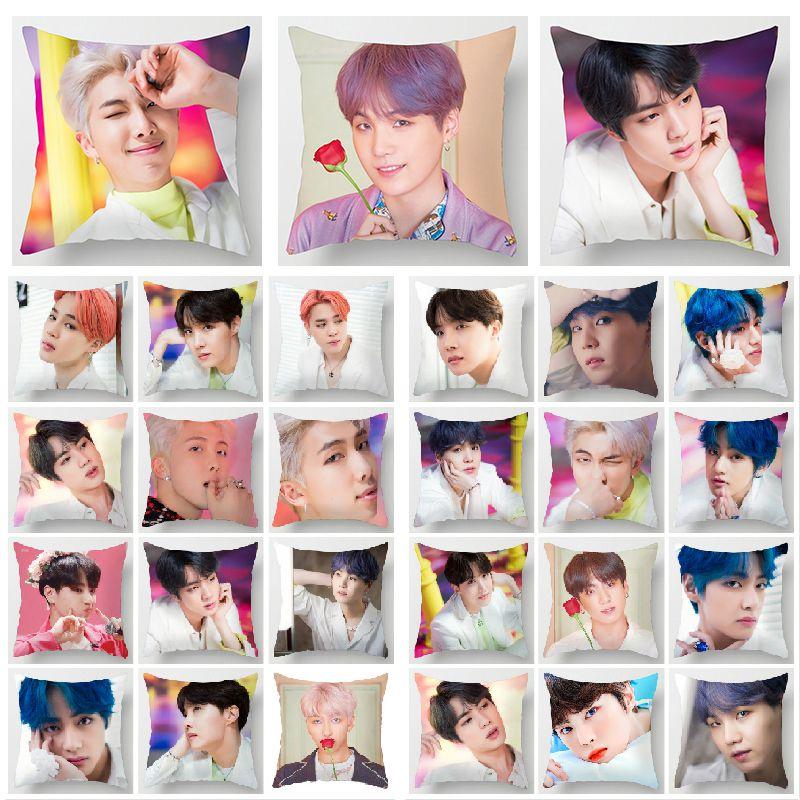 Уютная 45см Kpop Bts Bangtan Boys Наволочка Декоративная Мягкая Наволочка Для Дома