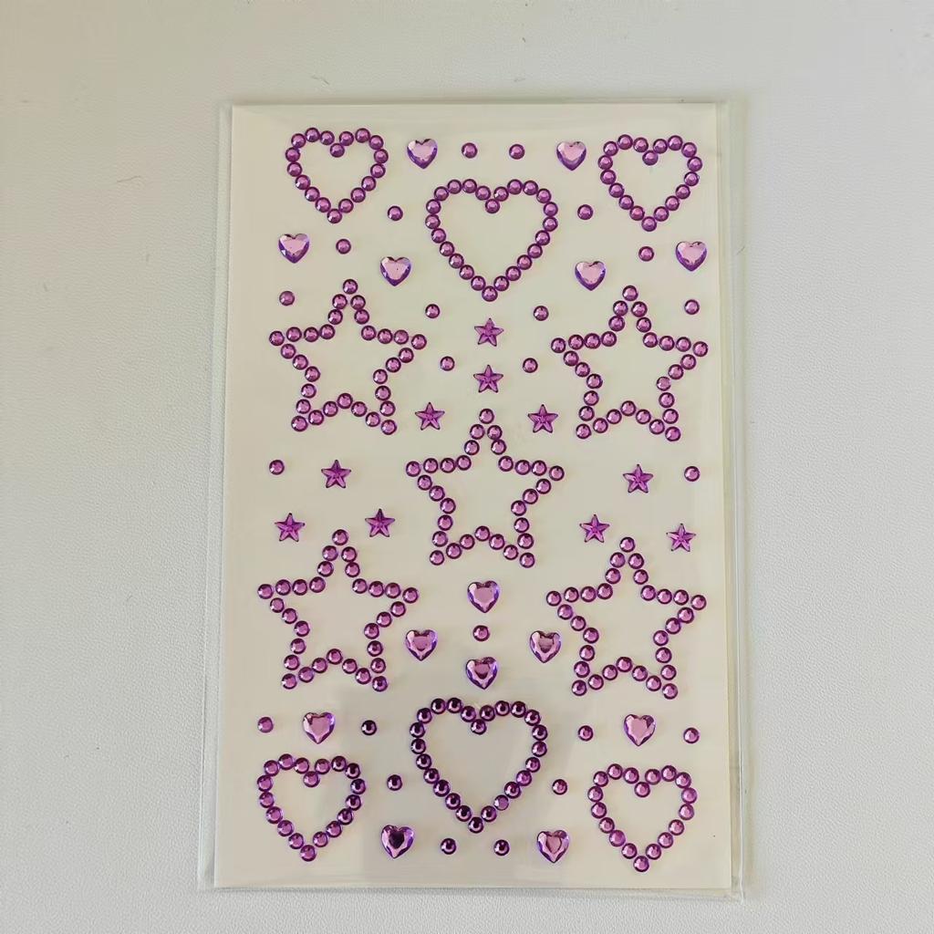 Colored Self-adhesive Rhinestones Sticker Children's Stage Show DIY Face Eye Decoration Acrylic Crystal Diamond Tattoo Sticker