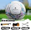 Fantecia Football Standard Size Leather Soccer with Training Football for Kids and Adults 5, Pump,