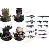 MOC Военная Мультяшная Игровая Фигурка Действия Строительный Блок Оружие Аксессуар Винтовка Спецназа Молоток Бензопила Дрон Детская Игрушка Подарок