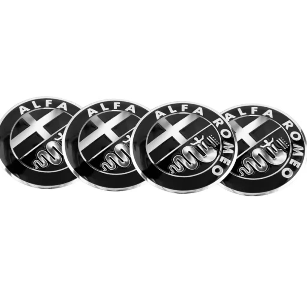 Car Stickers For Alfa Romeo Car Wheel Hub Center Cap Metal Emblem Stickers For Alfa Romeo Giulietta GT 159 147 156 Mito Brera Gi