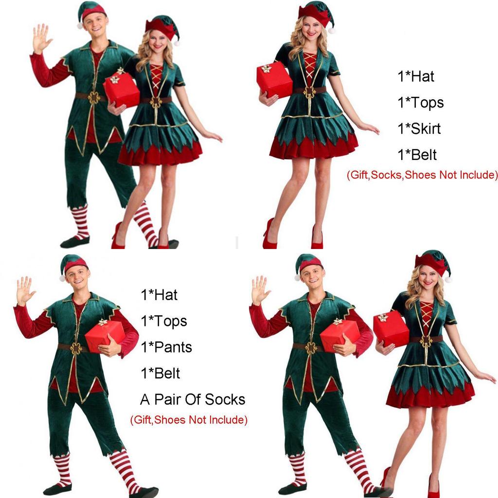 Unisex Christmas Elf Fancy Dress Costume Featuring High Quality And Attractive Design