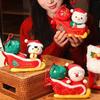 Кукла Деда Мороза Сани Машина Пингвин Снеговик Плюшевая игрушка Рождественское настольное украшение Декорация Подарок