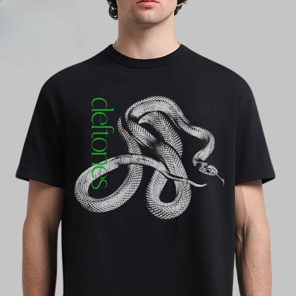 Deftones Band 2026 Mens Cotton Y2k Graphic Hiphop Dark Style Shirt Suitable for Both Men and Women Summer Printed Tshirts