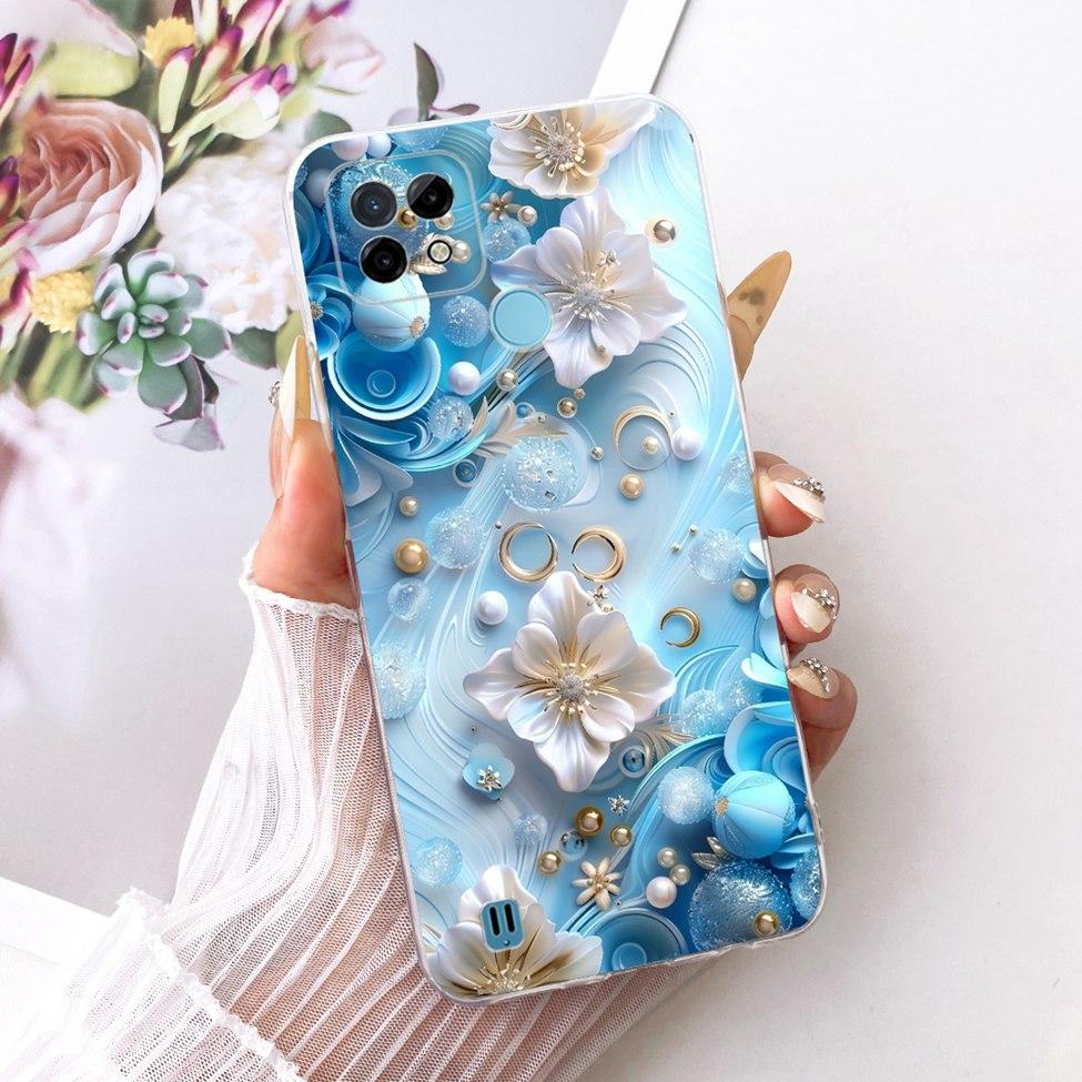 Clear Cover For Realme C21 Case RMX3201 Cute Cat Fashion Butterfly Funny Painted Phone Casing For Real me C21