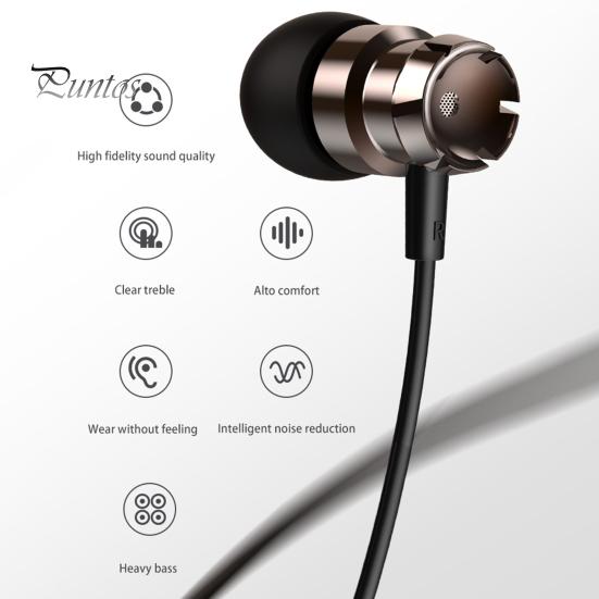 Проводные наушники, универсальные внутриканальные наушники с HIFI Sound Surround Bass, встроенным микрофоном с шумоподавлением, наушники 3,5 мм