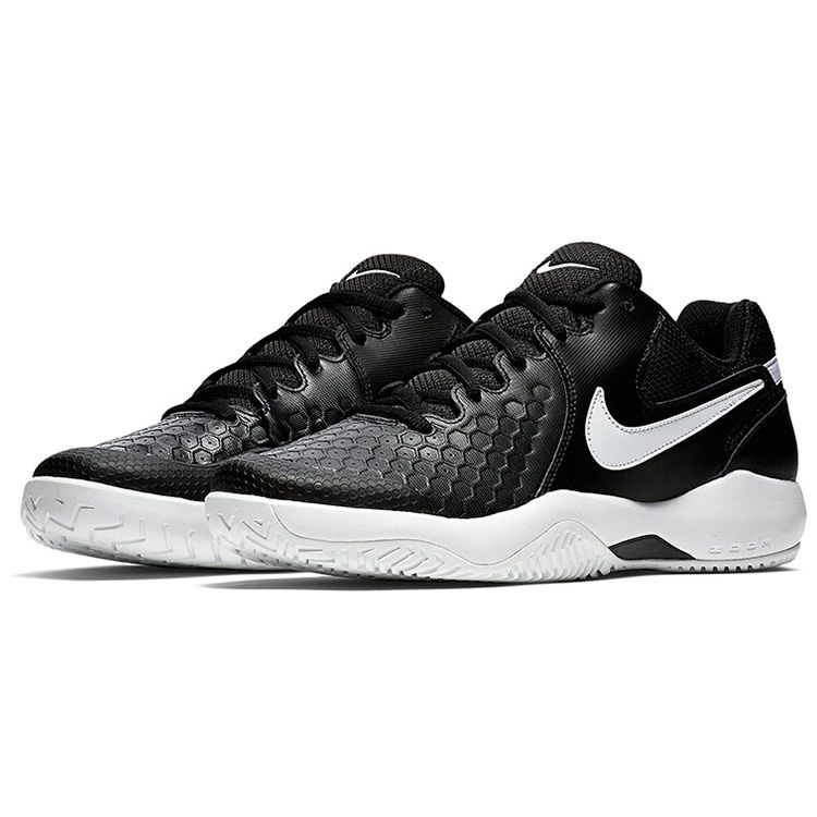 Nike Air Zoom Resistance Синтетическая кожа Амортизирующие Нескользящие Износостойкие Низкие Теннисные кроссовки Мужские кроссовки Черные 918194-010
