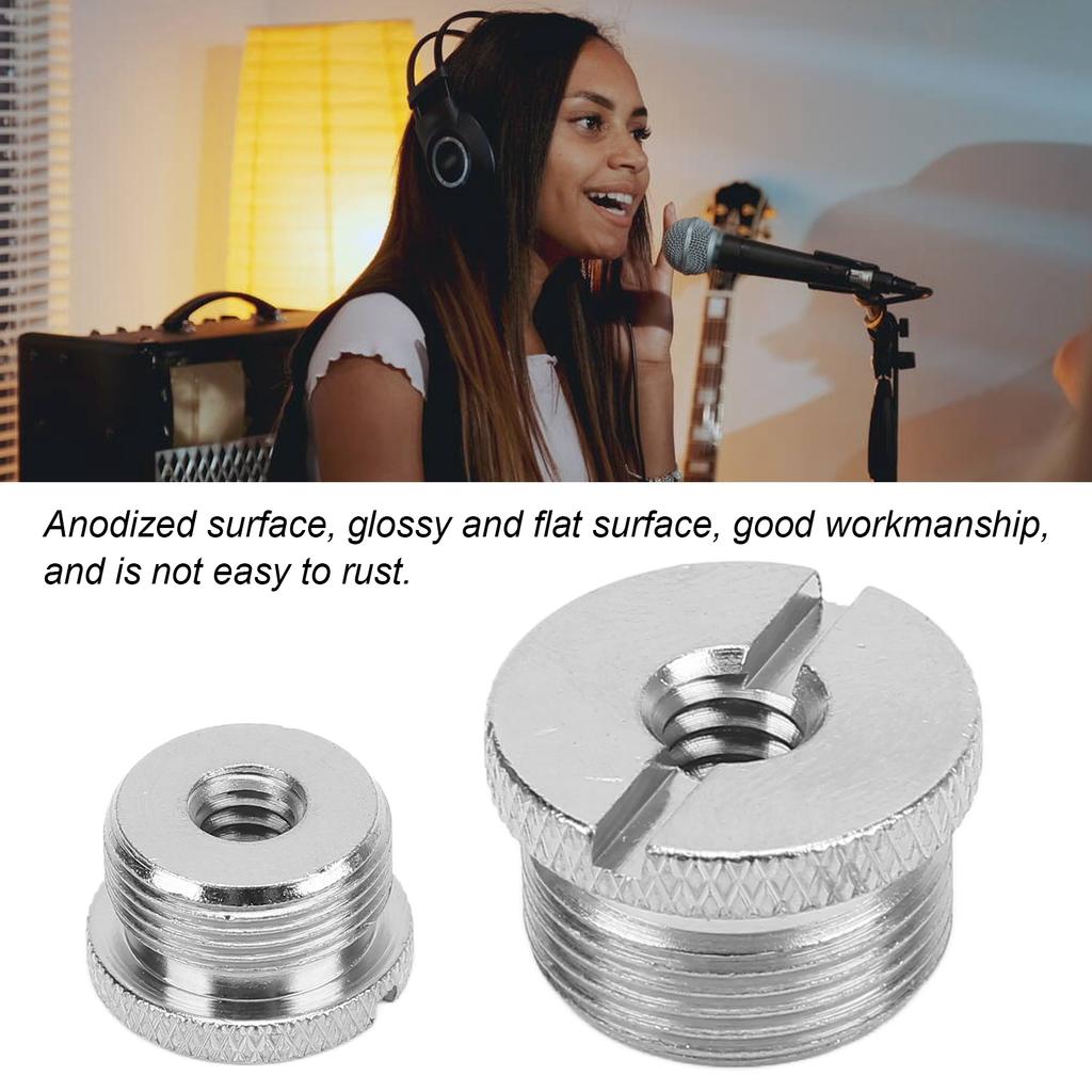 1/4 Female to 5/8 Male Screw Adapter Anodizing Trtment Durbale Mic Thrd Adapter