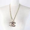 Excellent CHANEL Necklace Camellia Perfume Bag Icon Design Large COCO Mark B24P Used