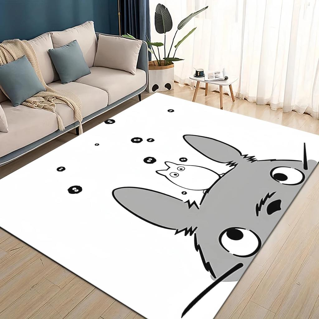 3D ковер с рисунком мультфильма Т-Тоторо, ковер для гостиной, детской спальни, декора у дивана, прихожей, нескользящий коврик для игр детей