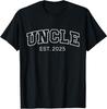 Promoted To Uncle Est 2025 Uncle To Be Gifts 1St Time Uncle T-Shirt