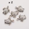Set of 10 Silver Metal Sea Turtle Charms 16mm DIY Ideal Jewelry Creation
